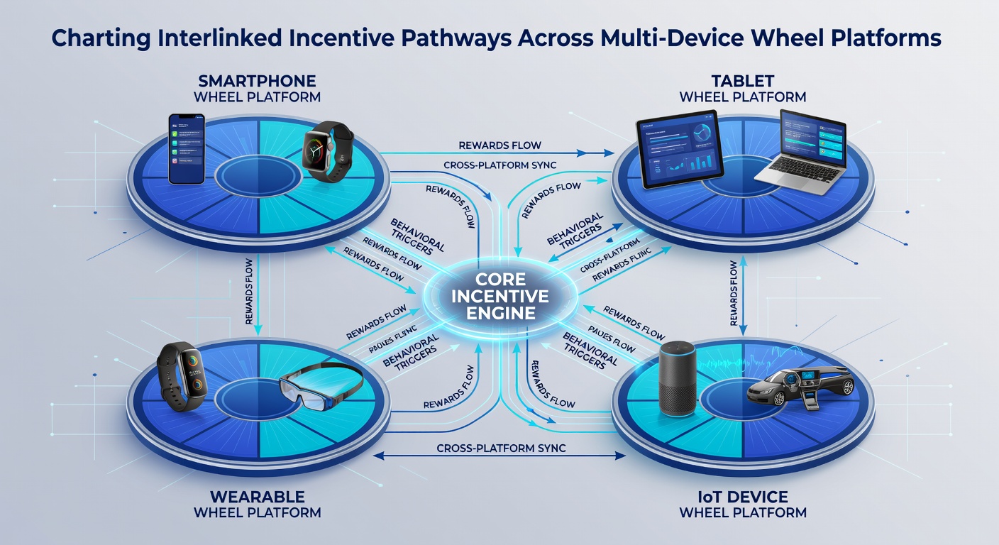 Flowchart illustrating real-time synchronization of player incentives between mobile and desktop wheel interfaces
