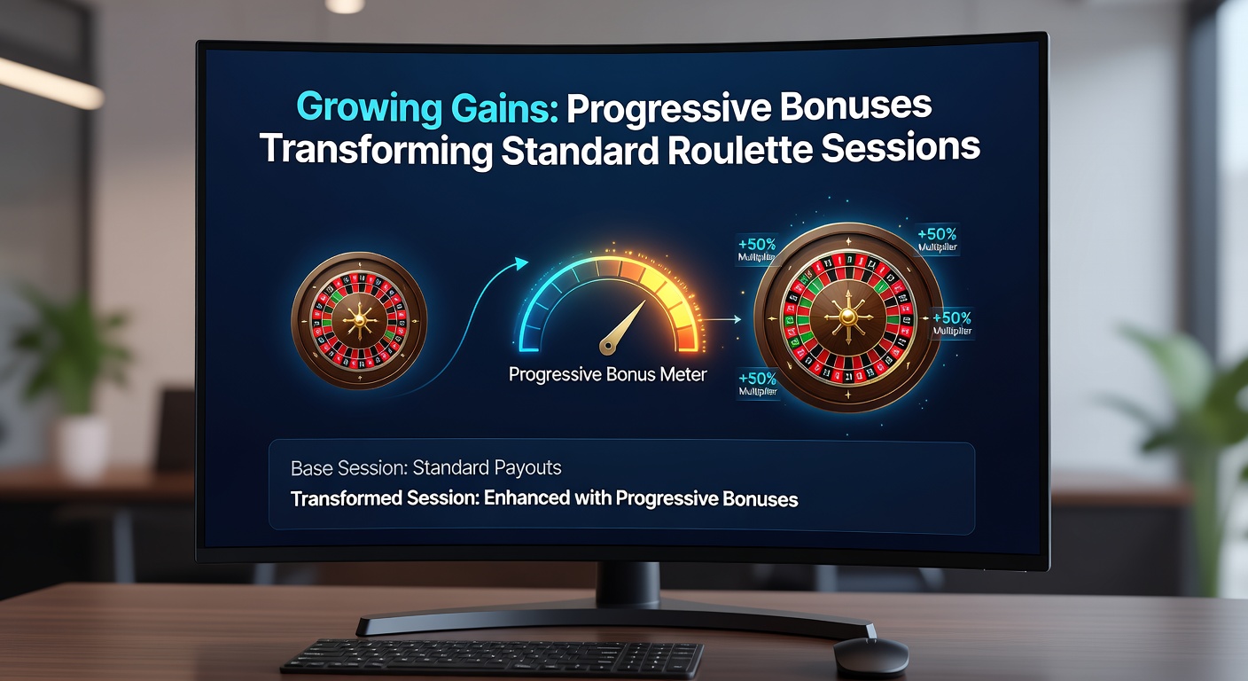 Player interface showing progressive bonus bar filling up during an intense roulette session with multipliers activating