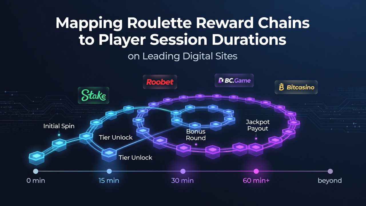 Infographic showing roulette bonus chains mapped against average player session durations across major platforms