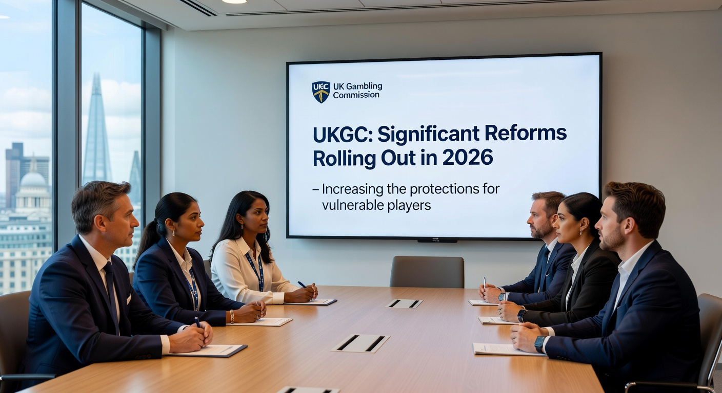 Graph showing rising UK remote gaming taxes and stake limit icons, illustrating 2026 regulatory changes