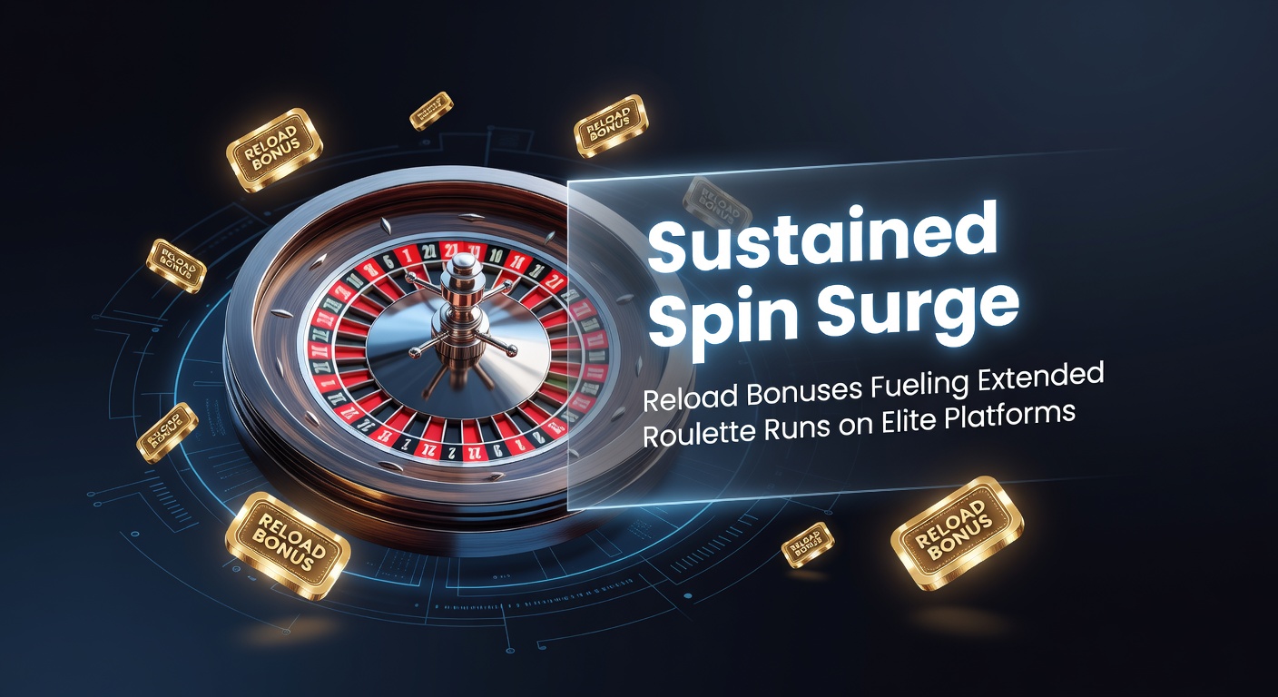 Vibrant roulette wheel spinning with glowing bonus icons overlay, symbolizing extended play through reload offers on elite platforms