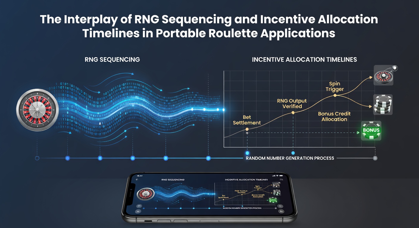 Mobile roulette interface displaying RNG sequence visualization alongside active bonus allocation timeline