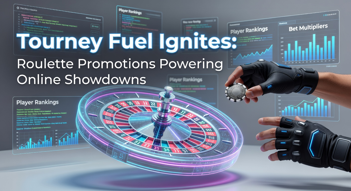 Vibrant online roulette tournament leaderboard with spinning wheels and glowing prize icons, capturing the high-energy competition of digital showdowns