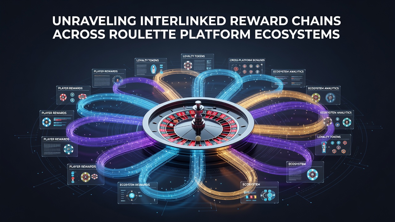 Illustration of data flow between roulette platforms showing reward chain progression and player tracking